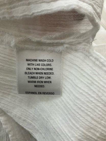 Charter Club white solid casual top for women, size medium, featuring a simple design and comfortable fit.