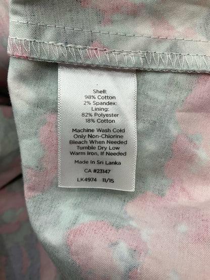 Talbots Green/Pink/Blue Print Pre-Owned Ladies Dress - Size 14 Petite