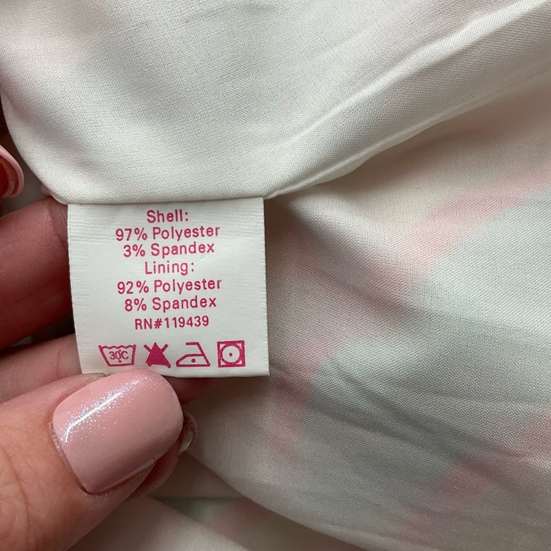 Julie Brown White/Pink/Blue Print Pre-Owned New with Tags Ladies Dress - Size Petite - Margaret’s Fine Consignment
