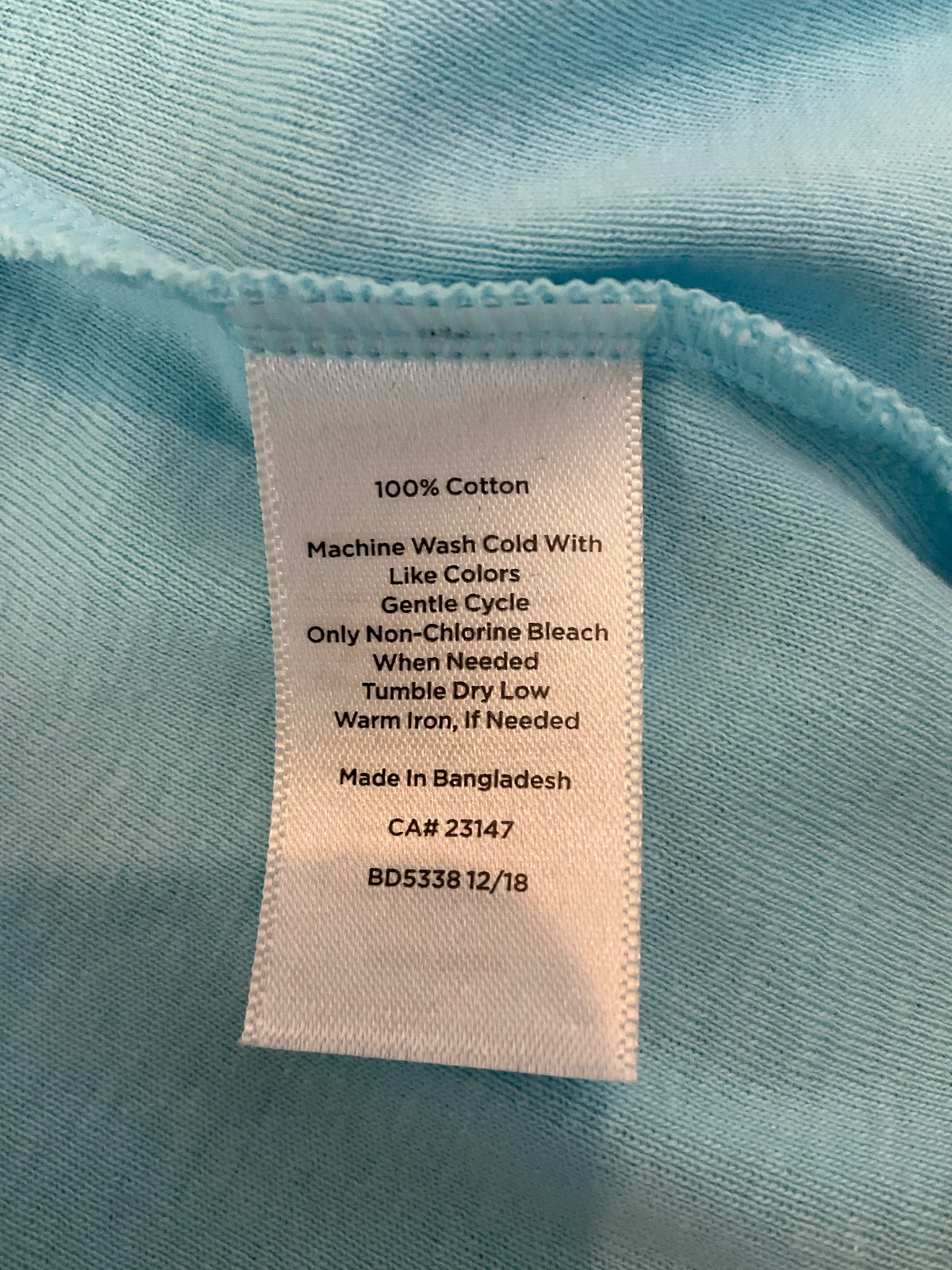 Talbots Sleeveless 100% Cotton Boatneck Tank Top Aqua Blue Size Medium
