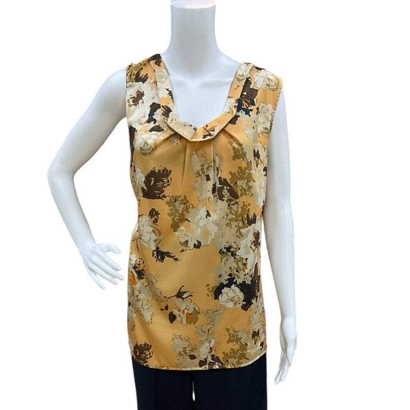 Talbots Orange/Multi Print Ladies Pre-Owned Top - Size XL - Margaret’s Fine Consignment