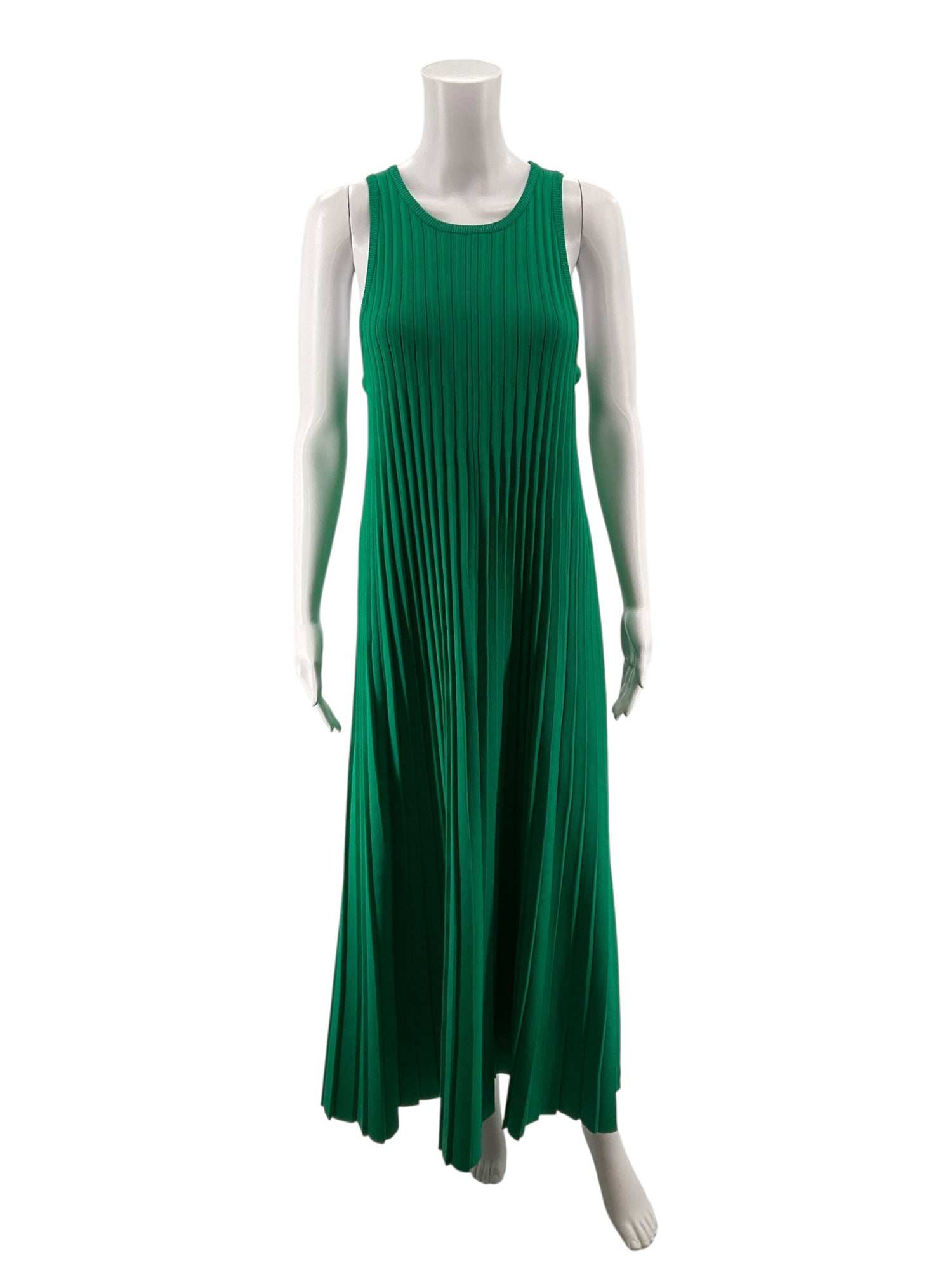 English Factory Green Maxi Green Ribbed Knit Sleeveless Midi Dress Size Medium - Size M