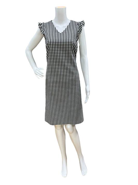 j mclaughlin Size 6 navy/white Checkered Dress