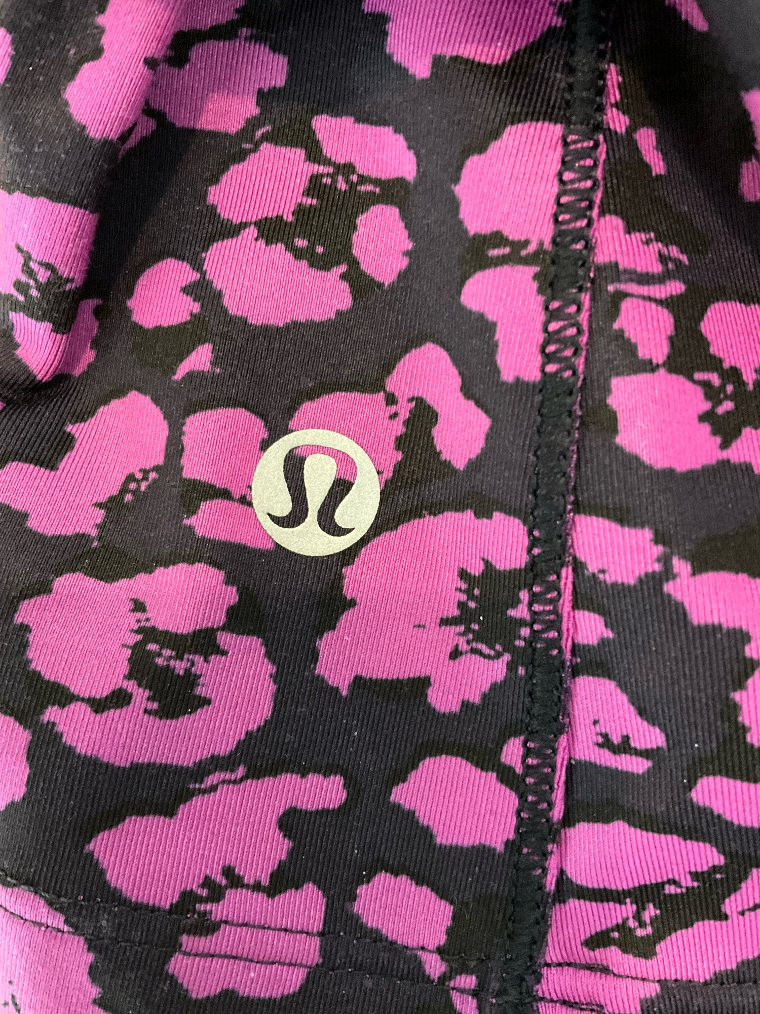 Lululemon All Sport Bra Tank Animal Swirl Print Black Fuchsia Size 6