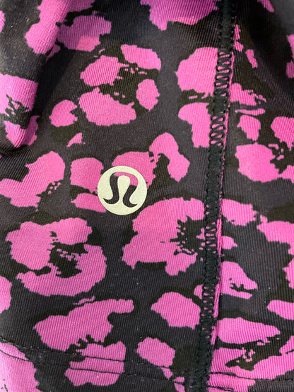 Lululemon All Sport Bra Tank Animal Swirl Print Black Fuchsia Size 6