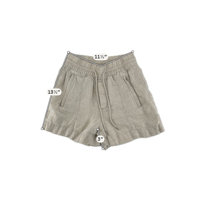 Athleta Tan Shorts Cabo Linen Shorts Tan Drawstring Waist Size XXS - Size xxs