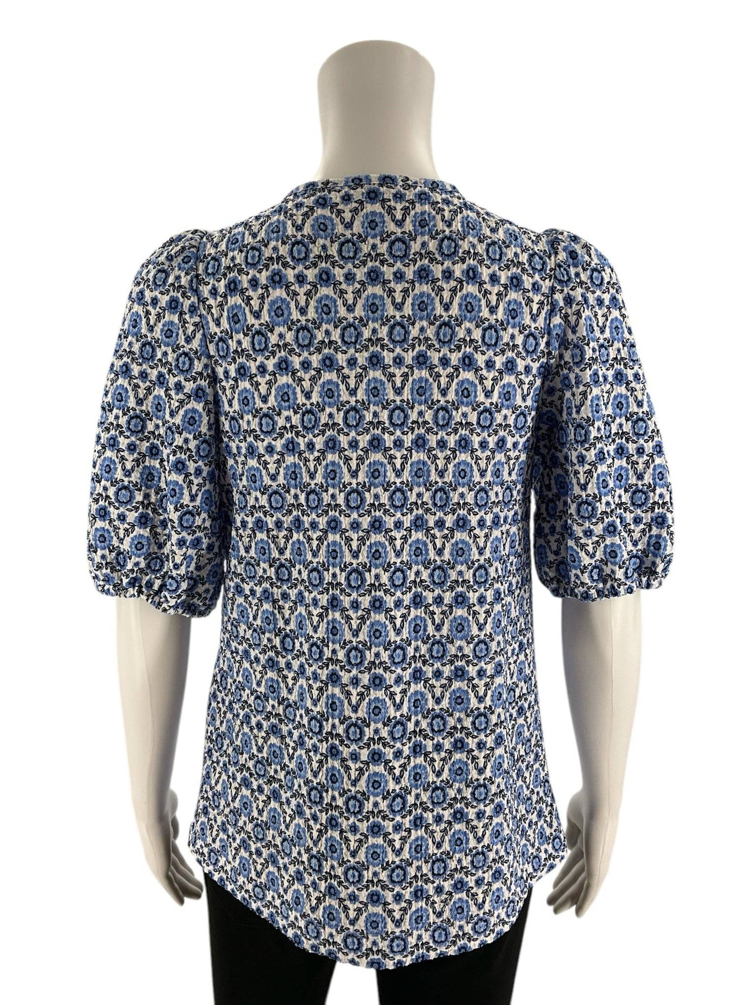 Loft Blue/White Floral Pre-Owned Ladies Top - Size XS - Margaret’s Fine Consignment