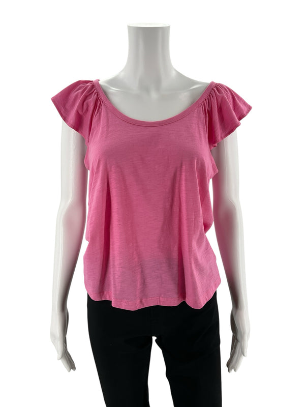Loft Pink Solid  Pre-Owned Ladies Tops - Size Small