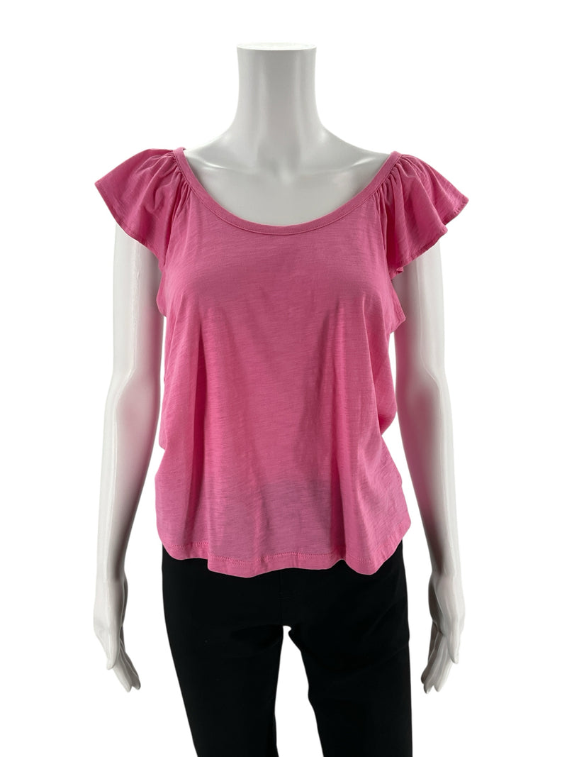 Loft Pink Solid  Pre-Owned Ladies Tops - Size Small