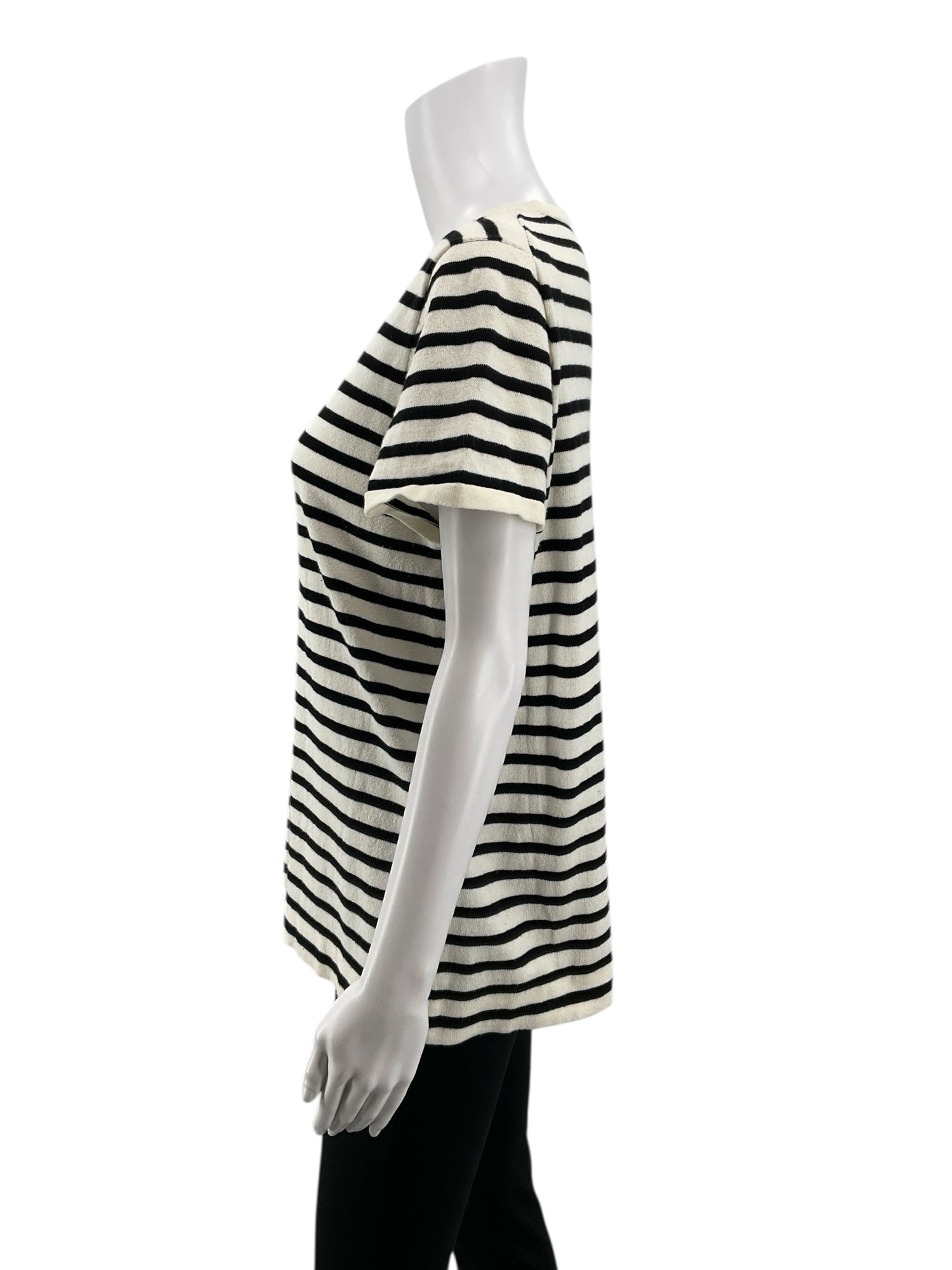 J.Crew White &amp; Black Striped Casual Top – Women’s Size XL – ONLINE ONLY