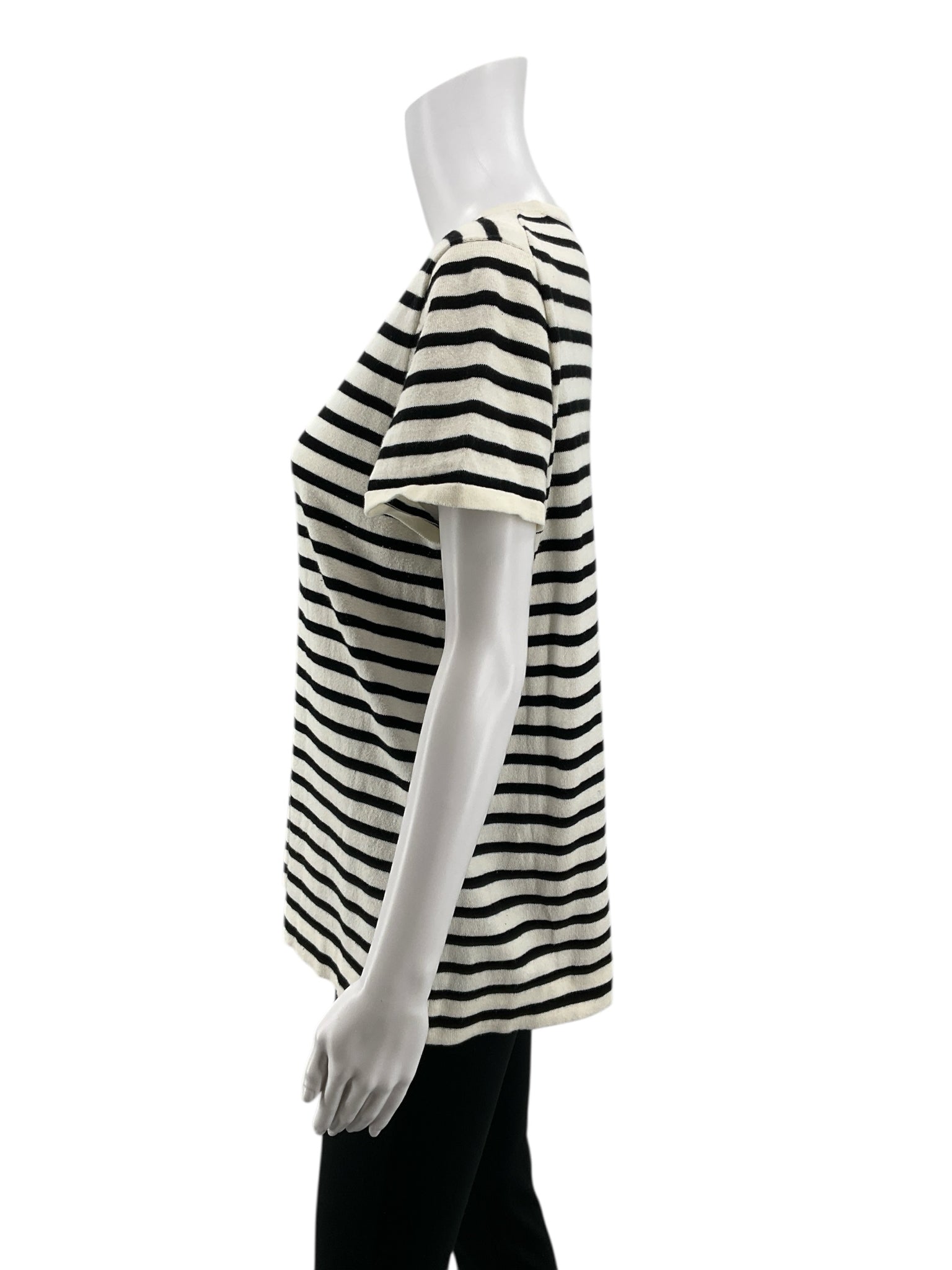 J.Crew White &amp; Black Striped Casual Top – Women’s Size XL – ONLINE ONLY