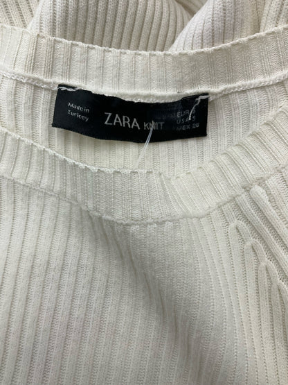 Zara Cream Ribbed Pre-Owned Ladies Dress - Size Small