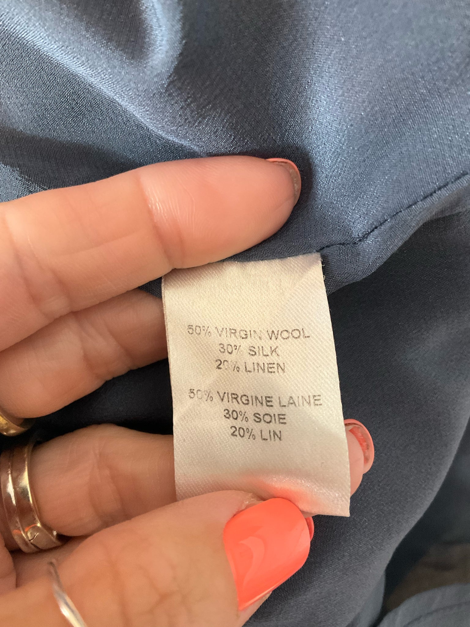 Adam Lippes Indigo Blue Virgin Wool Silk Blend A-Line Dress Size 4