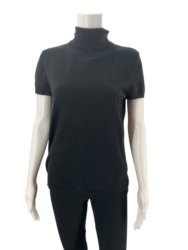 Talbots Black Solid Top - Size Small - Margaret’s Fine Consignment