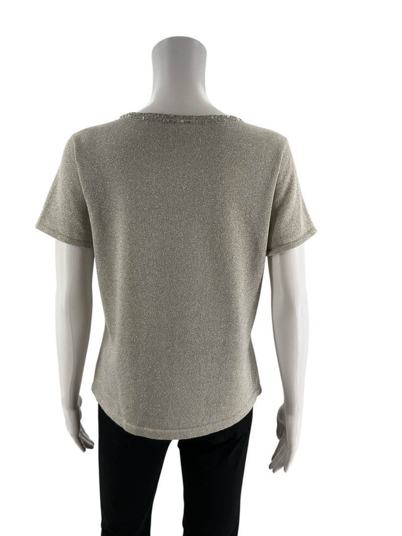 First Issue Silver Sparkle Pre-Owned Ladies Top - Size Medium