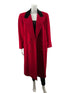 Harve Benard by Bernard Holtzman red/black Maxi Coat, Overcoat, Chesterfield, Double Breasted Vintage Harve Benard Red Wool Maxi Coat Black Velvet Collar Saks USA Sz 4 - Size 4