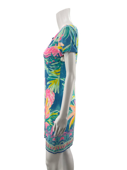 Lilly Pulitzer Marlowe Dress Tons of Fun Flamingo Print Size S - ONLINE ONLY