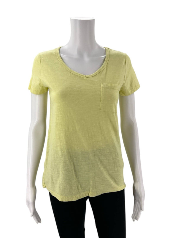 Saks Fifth Ave Yellow Solid Top - Size XS - Margaret’s Fine Consignment