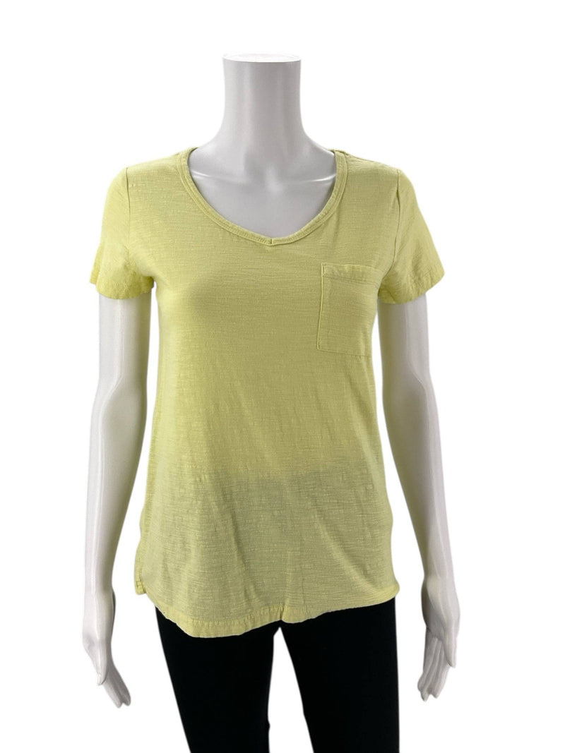 Saks Fifth Ave Yellow Solid Top - Size XS - Margaret’s Fine Consignment