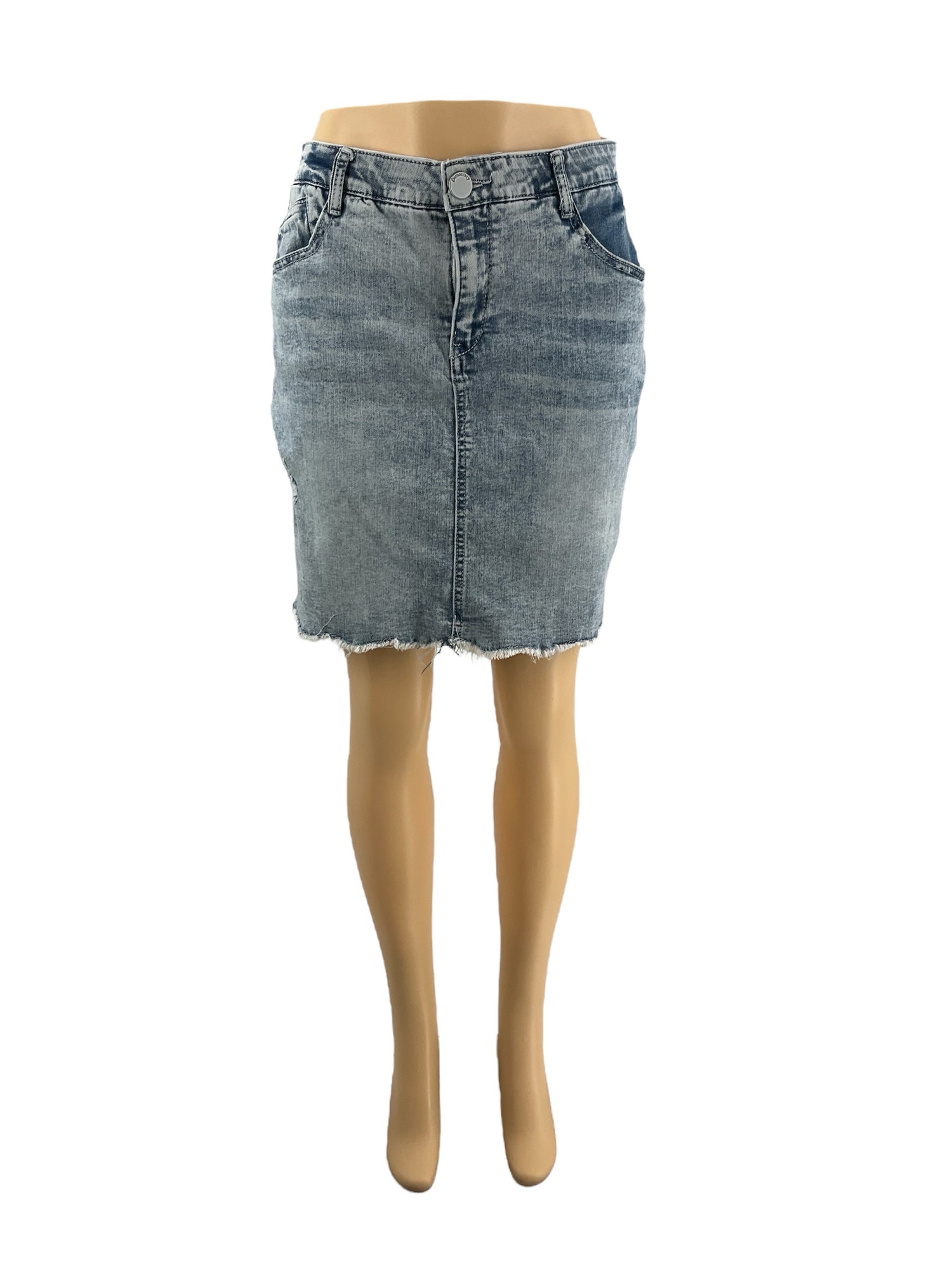 Democracy Blue Washed Pre-Owned Ladies Skirt - Size 8