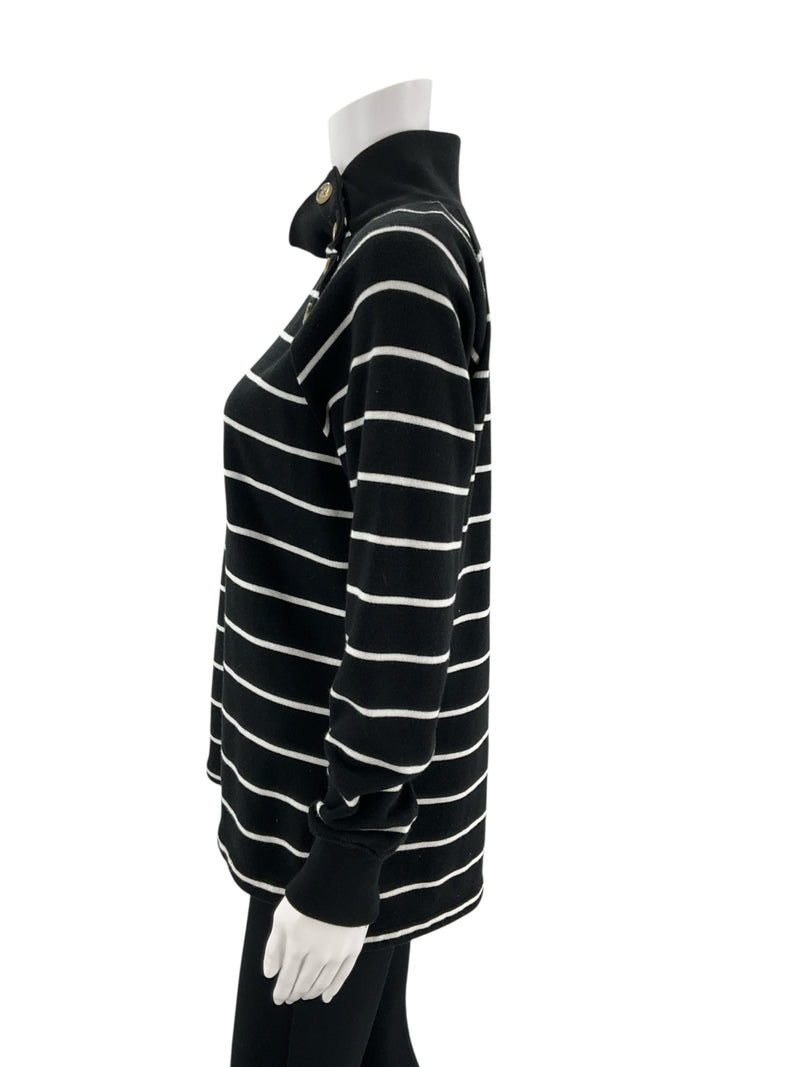 J. Crew Black White Stripe Long Sleeve Top – Size XS, Excellent Pre-Owned - Margaret’s Fine Consignment
