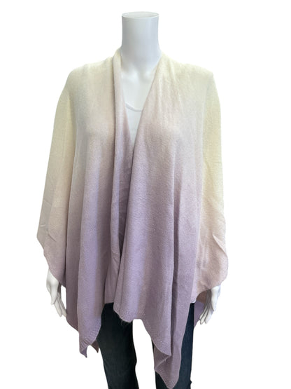 Ann Taylor Size os cream/purple Ombre shrug