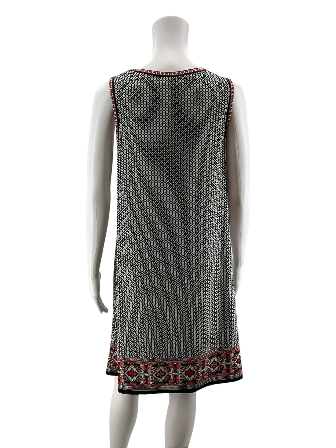 Max Studio Size M Black/White/Red Print Pre-Owned Ladies New With Tags Dress - ONLINE ONLY