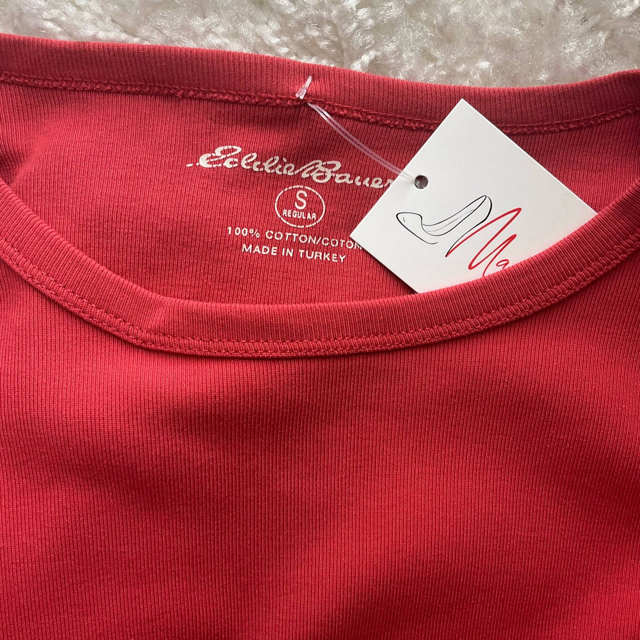 Eddie Bauer Salmon Solid Top - Size Small - Margaret’s Fine Consignment