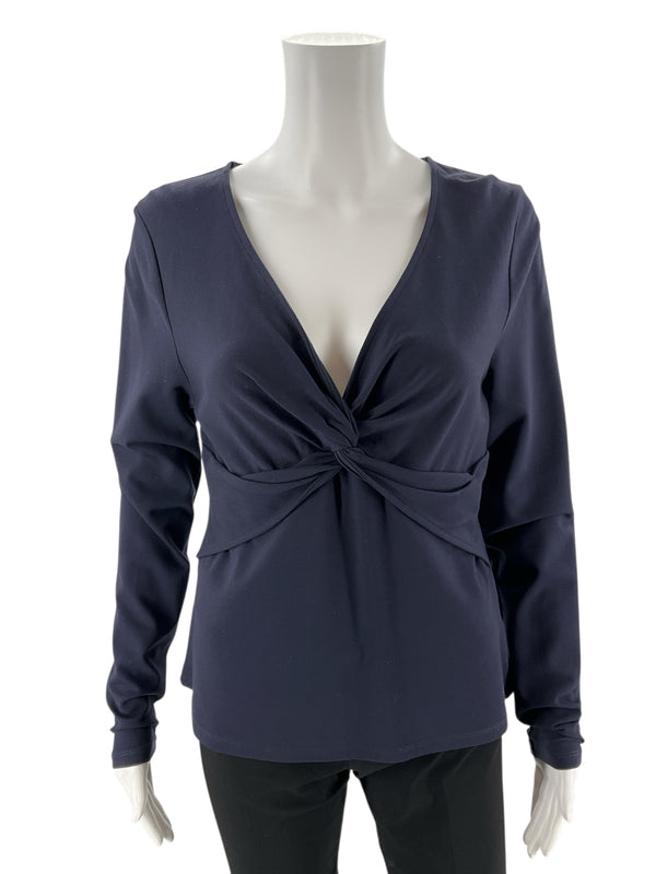 Boden Navy Solid Pre-Owned Ladies New with Tags Top - Size 10