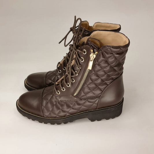 Ron White Brown Quilted Boots Size 7.5