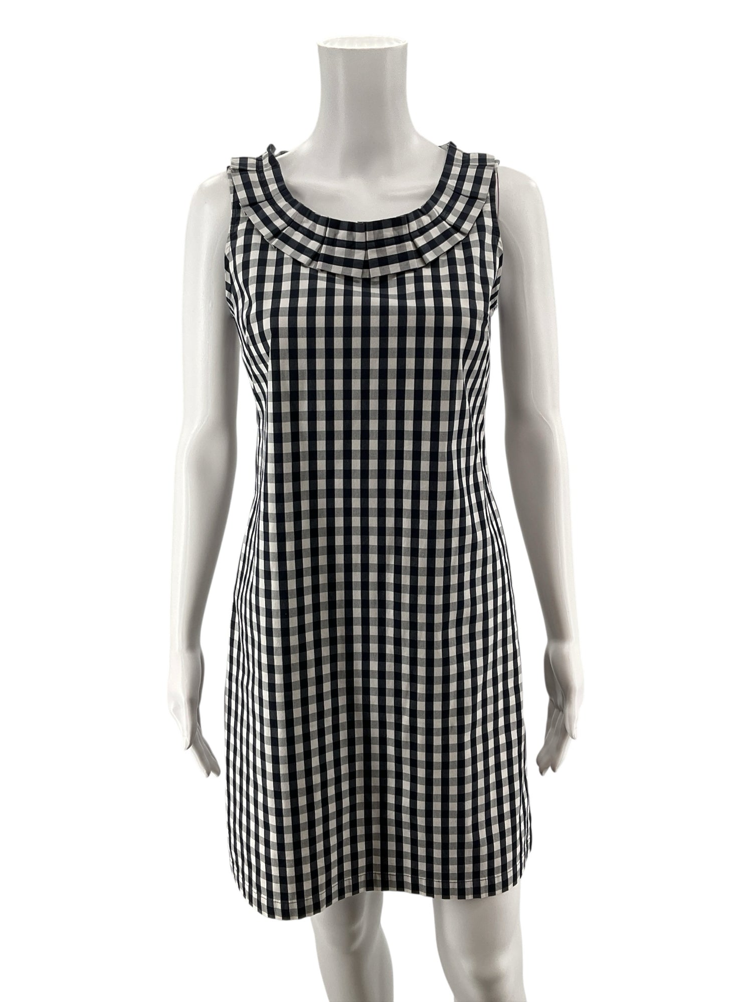 Talbots Petites Checkered Gingham Shift Dress | Size 4P Black &amp; White- ONLINE ONLY