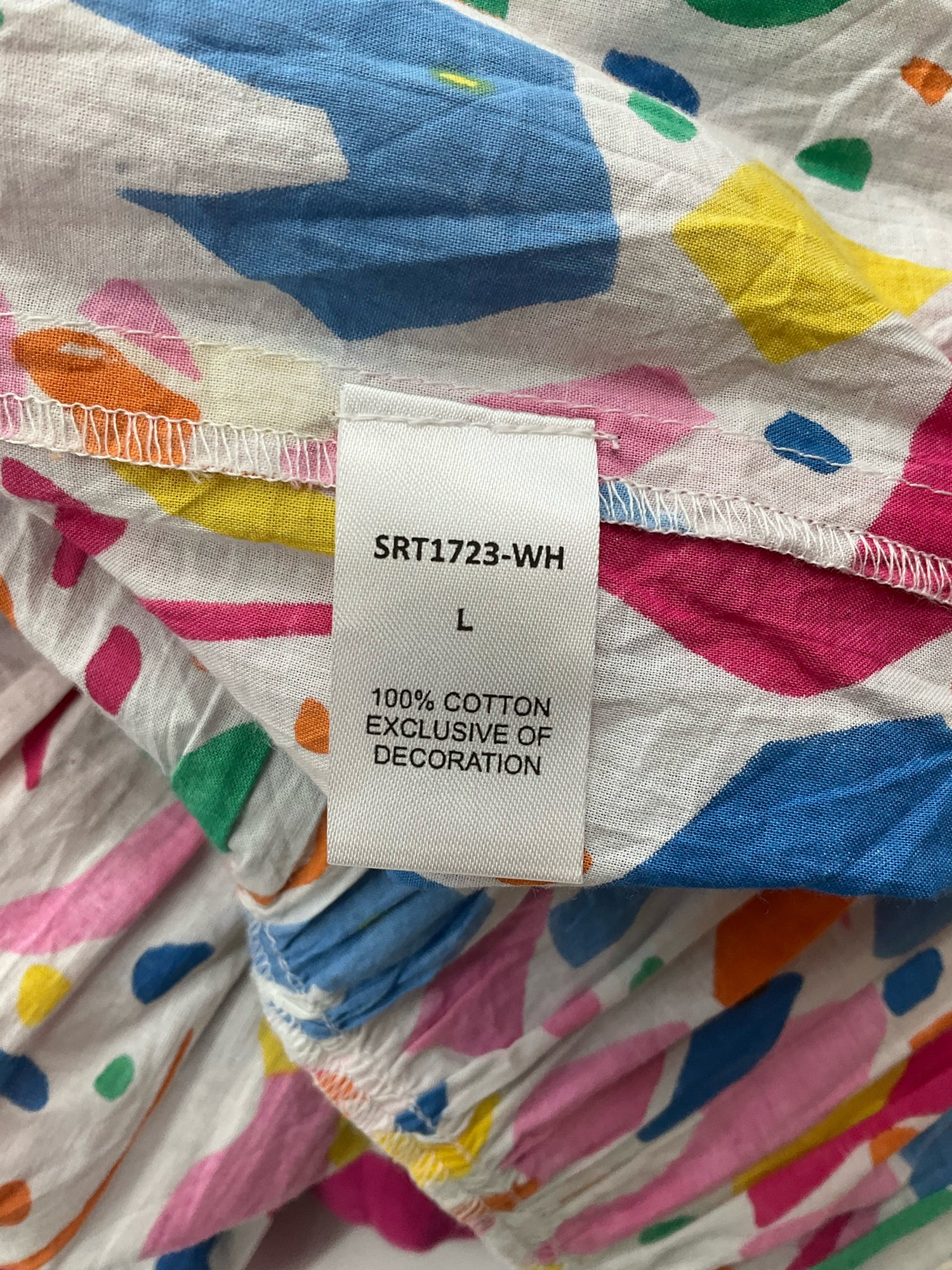 THML Multi Color Maxi Confetti Print Tie Shoulder Tiered Maxi Dress Size Large - Size L