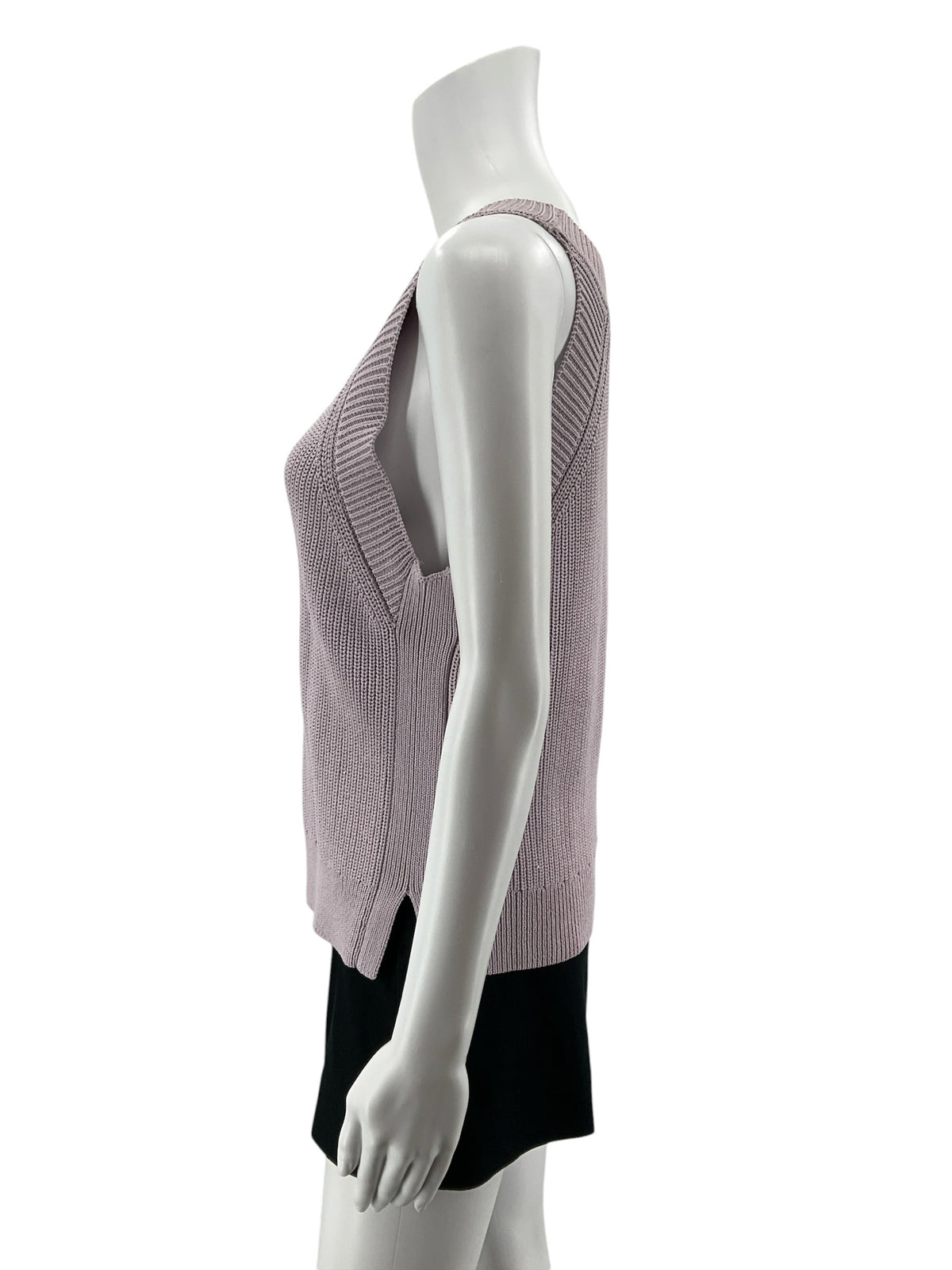 Gianni Bini Ribbed Knit Sleeveless Tank Top Lavender Size L NWT