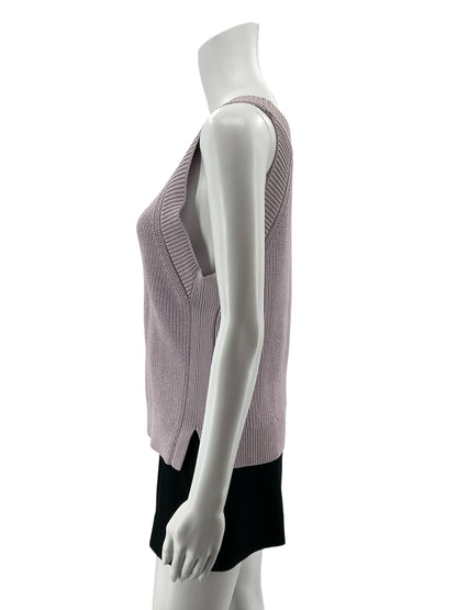 Gianni Bini Ribbed Knit Sleeveless Tank Top Lavender Size L NWT