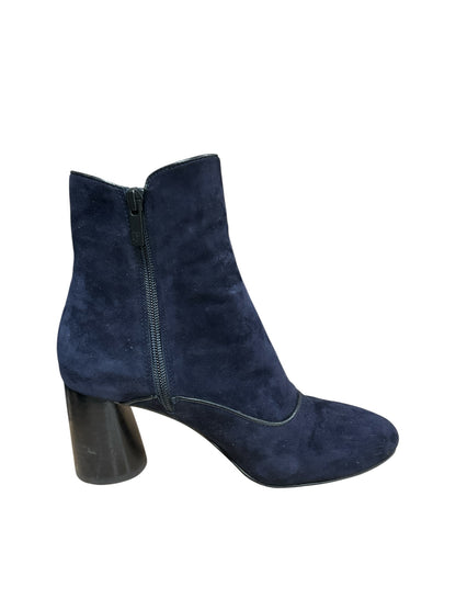 Donald J Pliner Breva Navy Suede Button Ankle Boots Size 9 M