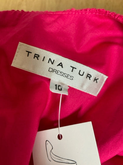 Trina Turk Alcie Pink Lace Netting Sheath Dress Size 10