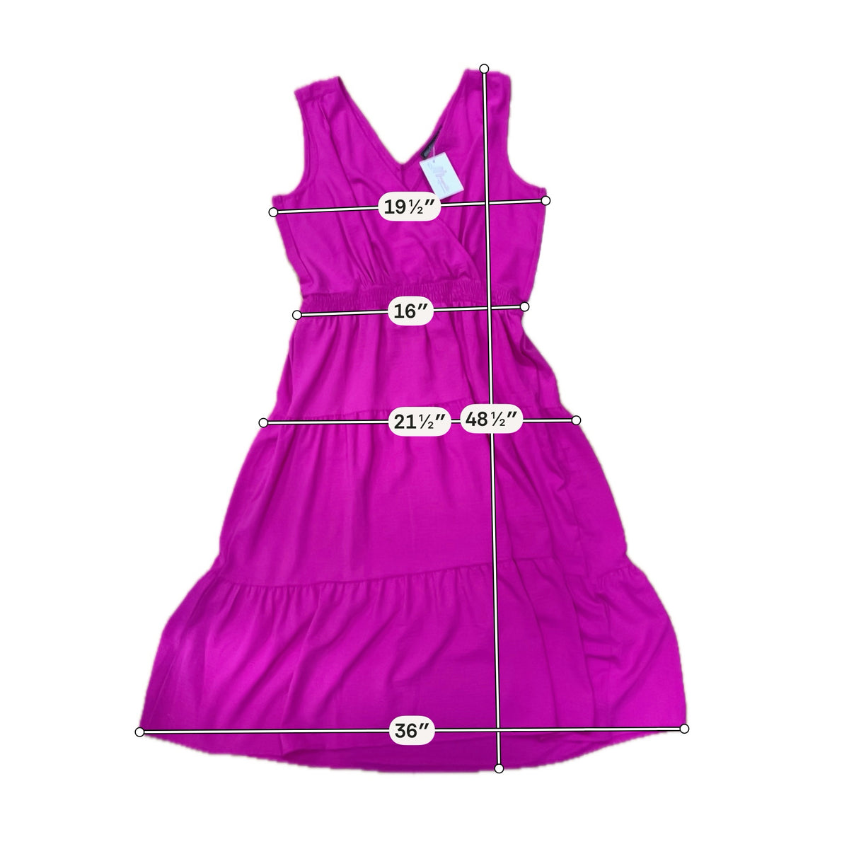 Nina Leonard Pink Tiered Surplice Maxi Dress Womens Size Large - ONLINE ONLY