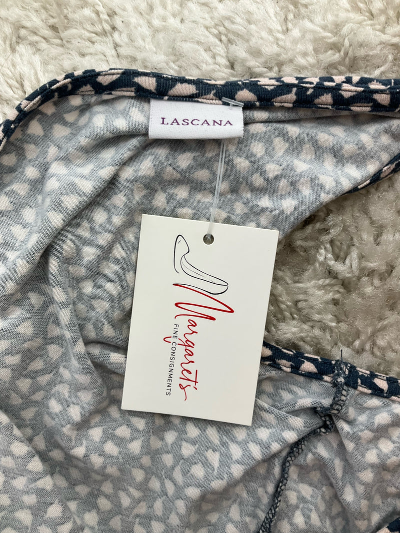 Lascana Navy/Pink Print Pre-Owned Ladies Dress - Size Small