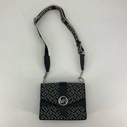 Michael Kors Jet Set Charm Jacquard Logo Crossbody Bag Black