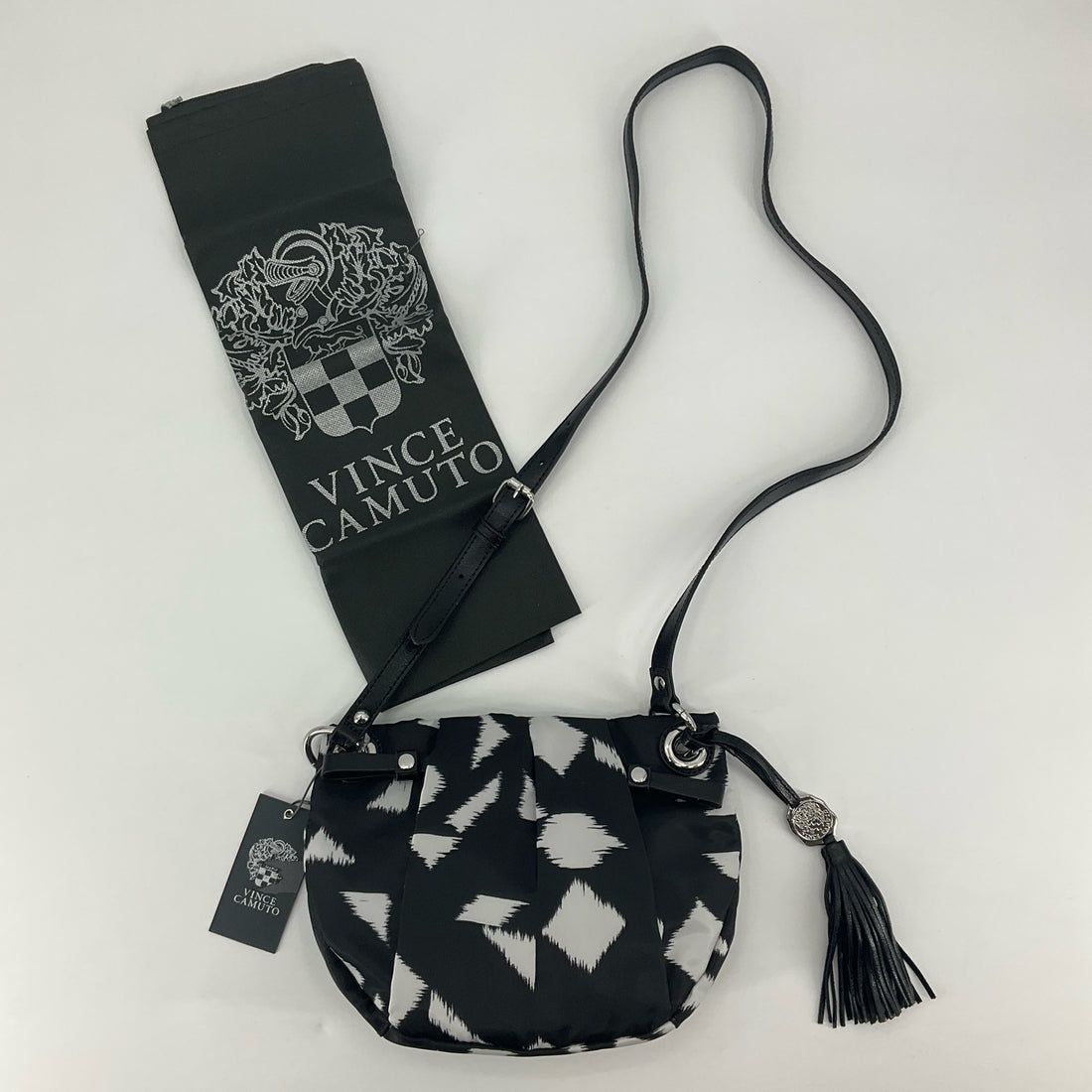 Vince Camuto Gael Ikat Print Nylon Crossbody Hobo Bag