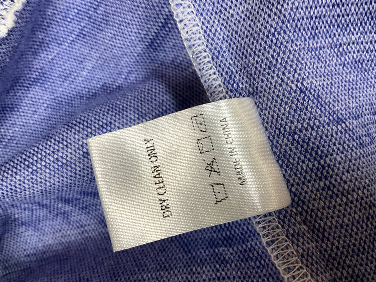 Pomander Place Jackie Tweed Dress Blue White Boucle Short Sleeve Shift Medium