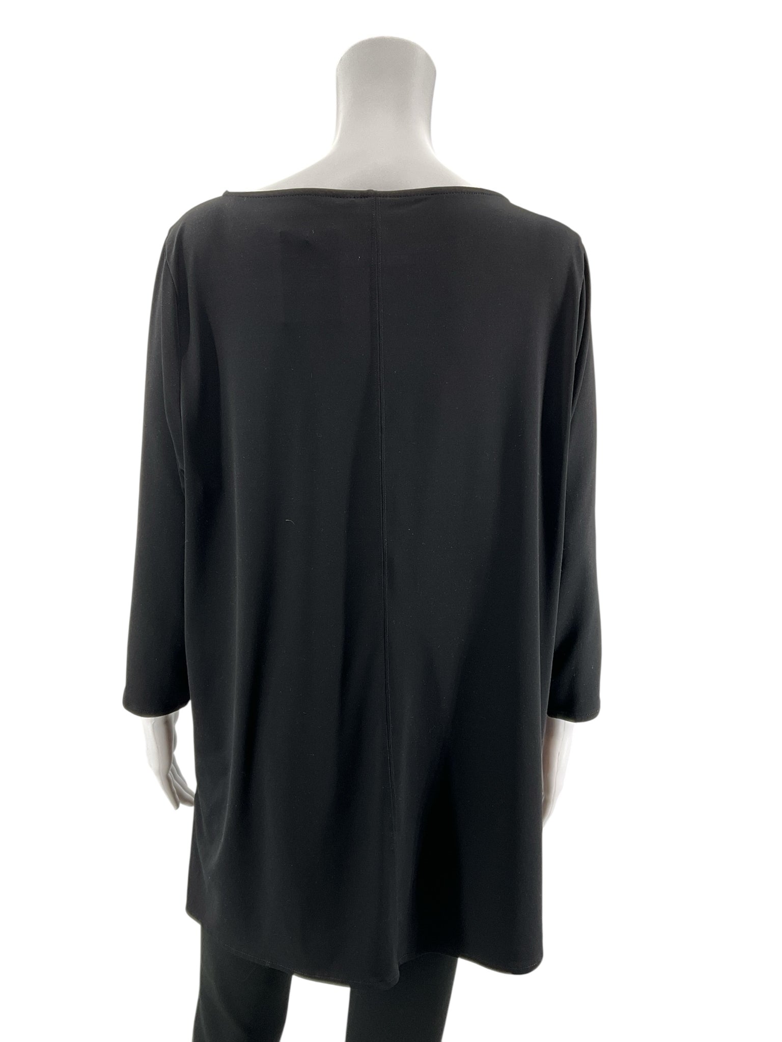 Alfani Black 3/4 Sleeve Stretch Knit Top | Size XL | Wardrobe Staple