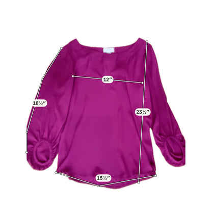 Ann Taylor LOFT Berry Satin Boatneck Blouse - Size S - ONLINE ONLY