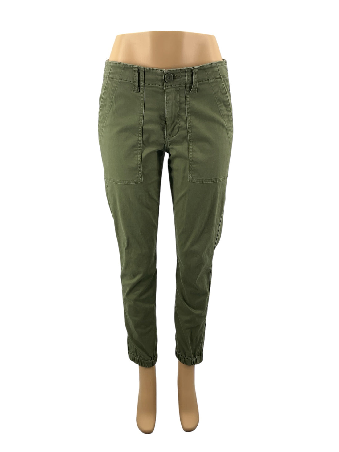 cabi Expedition Jogger Pants Size 4 Olive Green Cargo Utility Style 5076