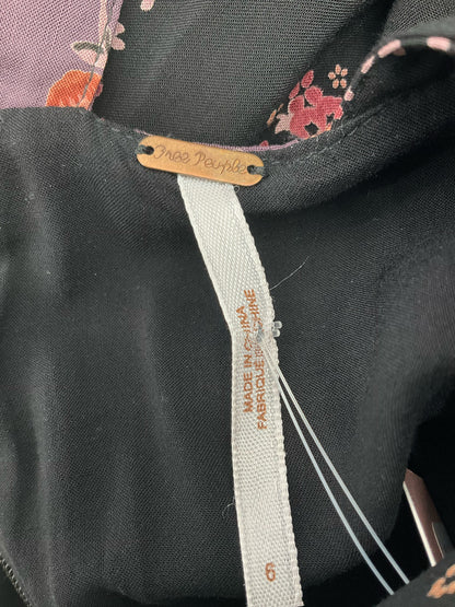 Free People Purple/Orange/Black Floral Pre-Owned Ladies Dress - Size 6