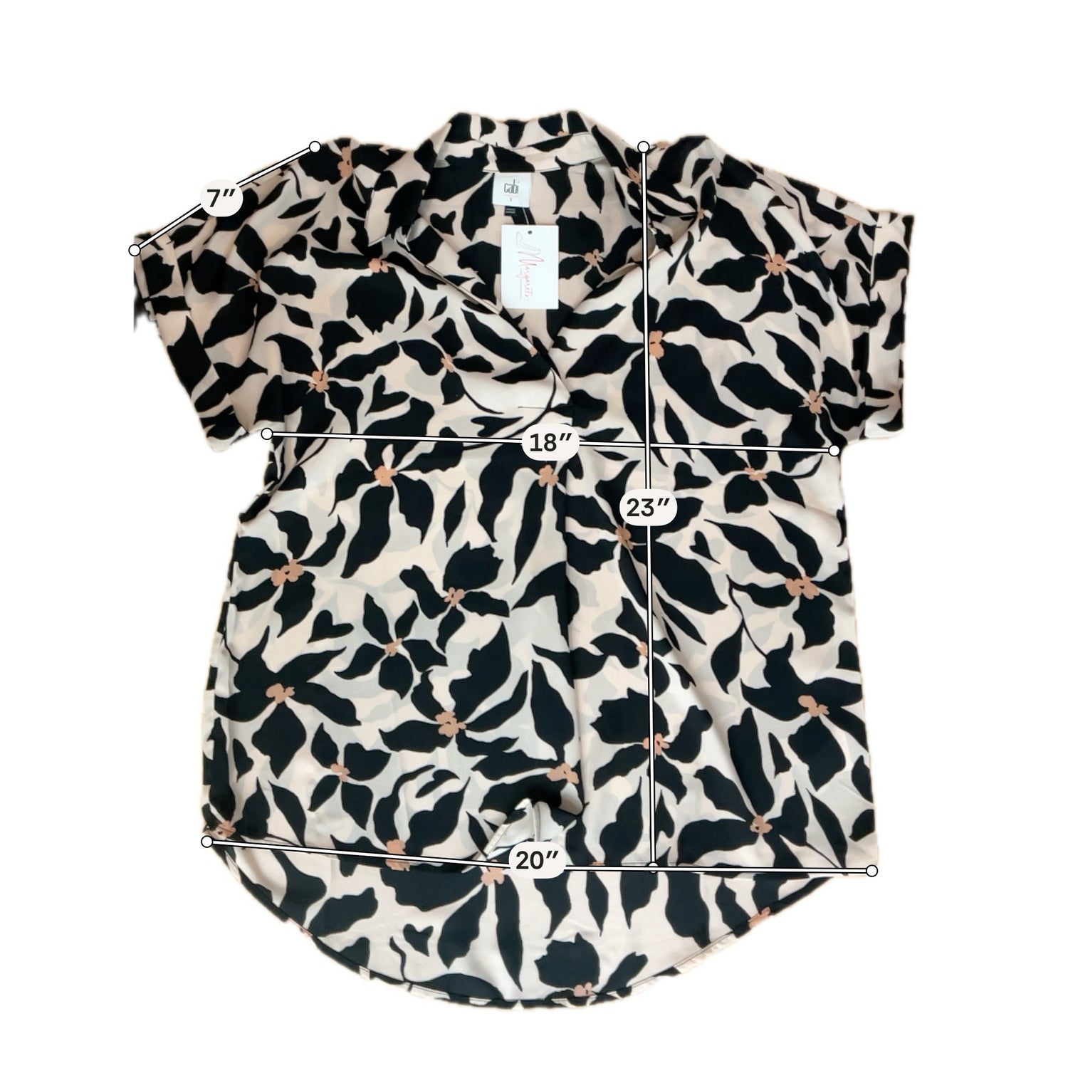 cabi Turn Back Top Floral Button Up Blouse Size Small Style 4723