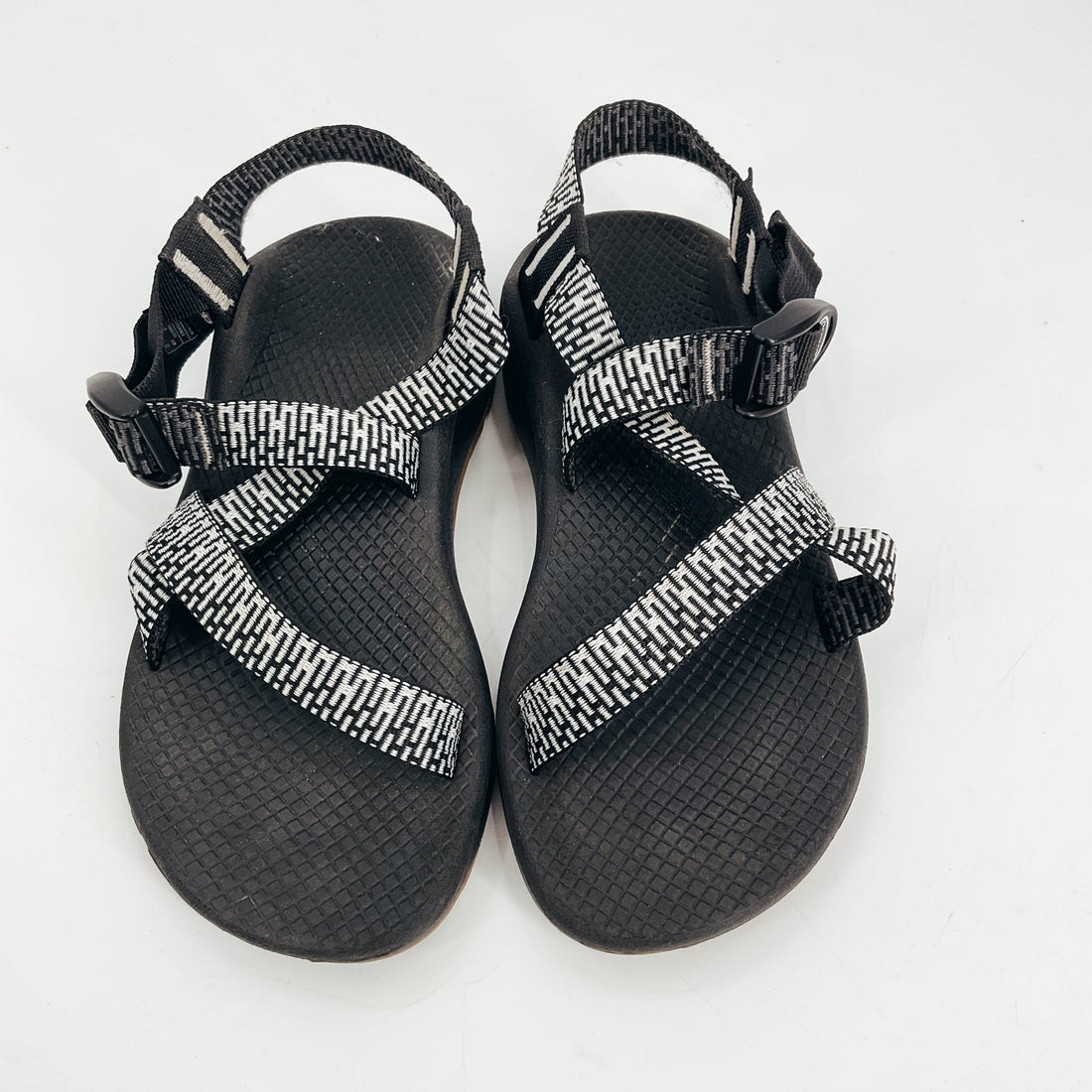 Chaco Black/White Print Pre-Owned Ladies Sandals - Size 6 - Margaret’s Fine Consignment