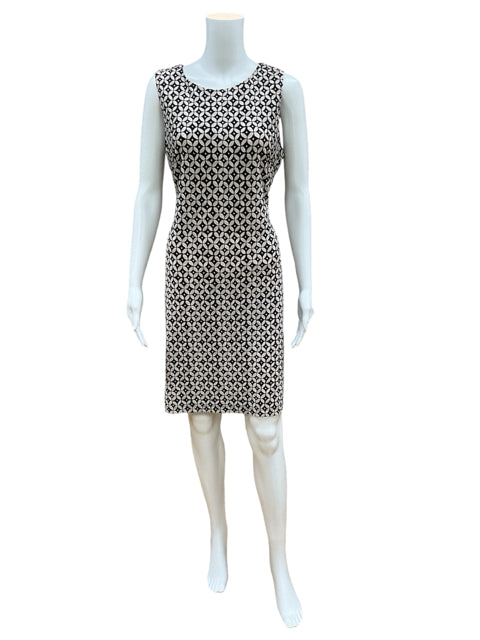 Tommy Hilfiger Navy/Cream Print Dress Size 10