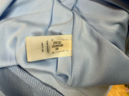 Calvin Klein Baby Blue A-Line Mesh-Hem Scuba Crepe Dress Baby Blue Size 12 - Size 12