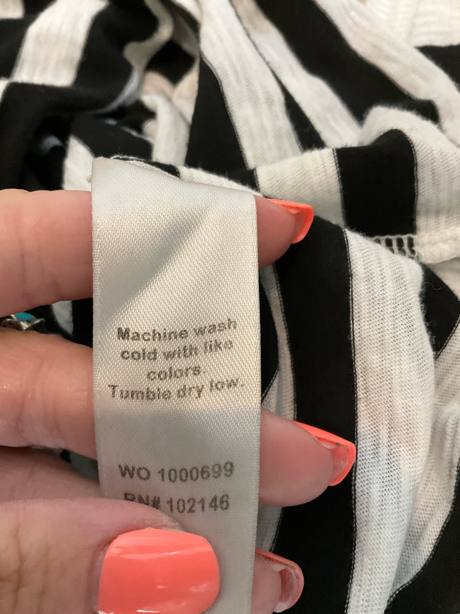 Michael Stars Striped Racerback Tank Top Black White Size Small